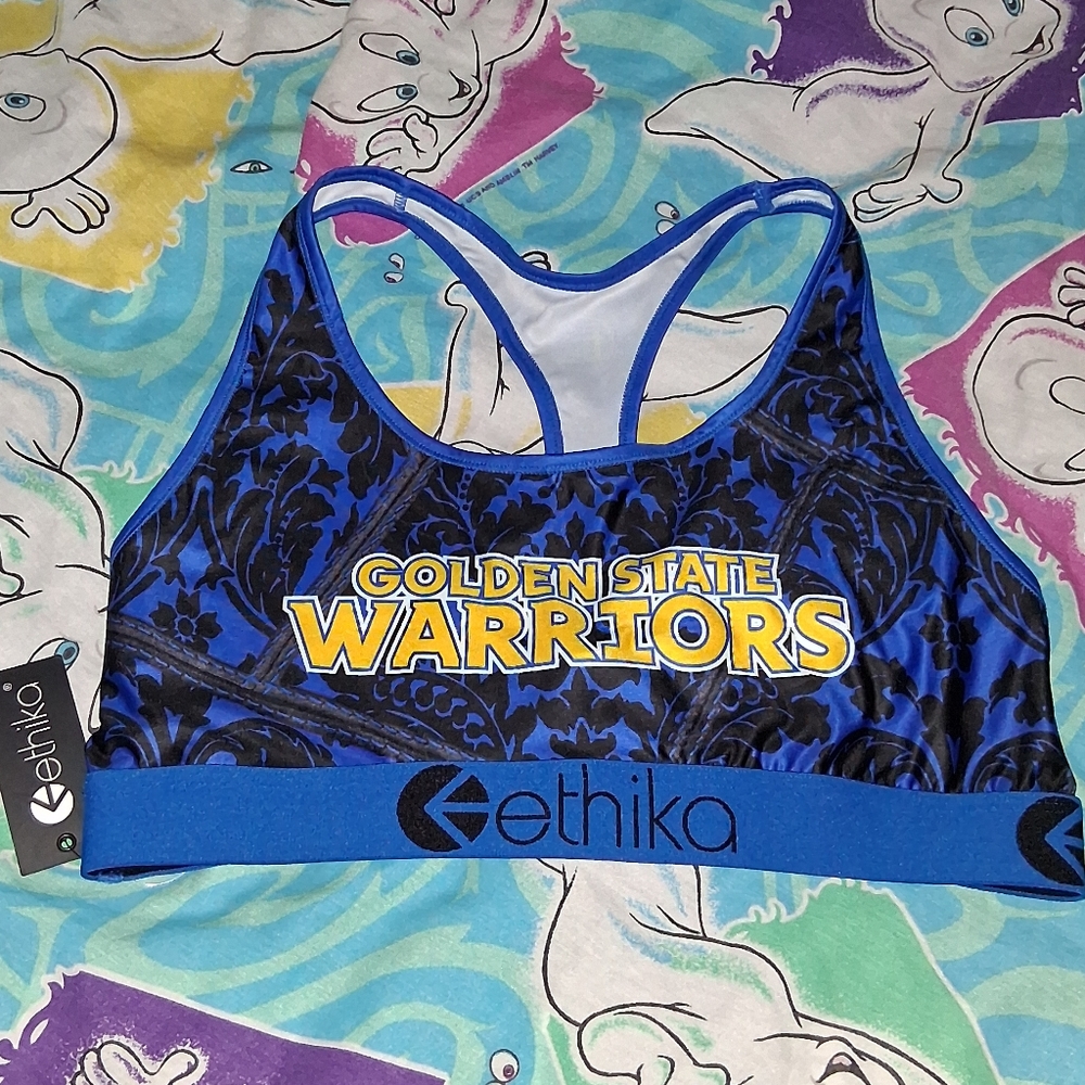 New Ethika Golden State Warriors Sports Bra Basketball NBA